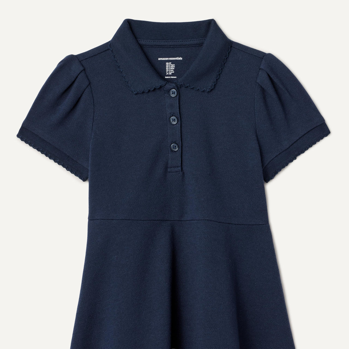 Amazon Essentials Vestido Polo Piqué Niña | Azul Navy