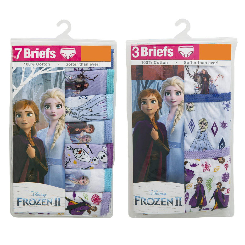 Disney Frozen | Panty Bikini Nina Pack 10 | Sin Etiqueta | Elastico Estirable | Personajes Elsa Anna Olaf Bruni | Licencia Oficial Disney (2 - 8T)