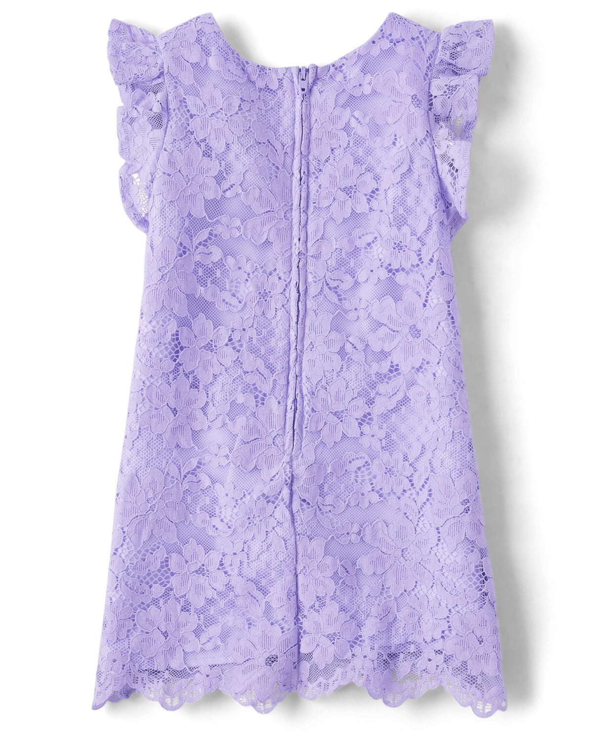 The Children's Place | Vestido Elegante Encaje Lila Manga Aleteo Ocasión Especial Niña