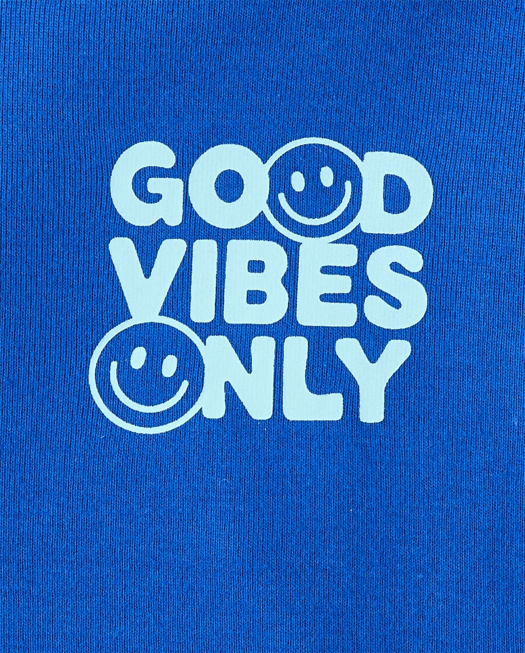 Pijama 2 Piezas The Children's Place | 100% Algodón + “Good Vibes Only” Smiley + All-Over | Unisex Azul Royal (4T - 16T)