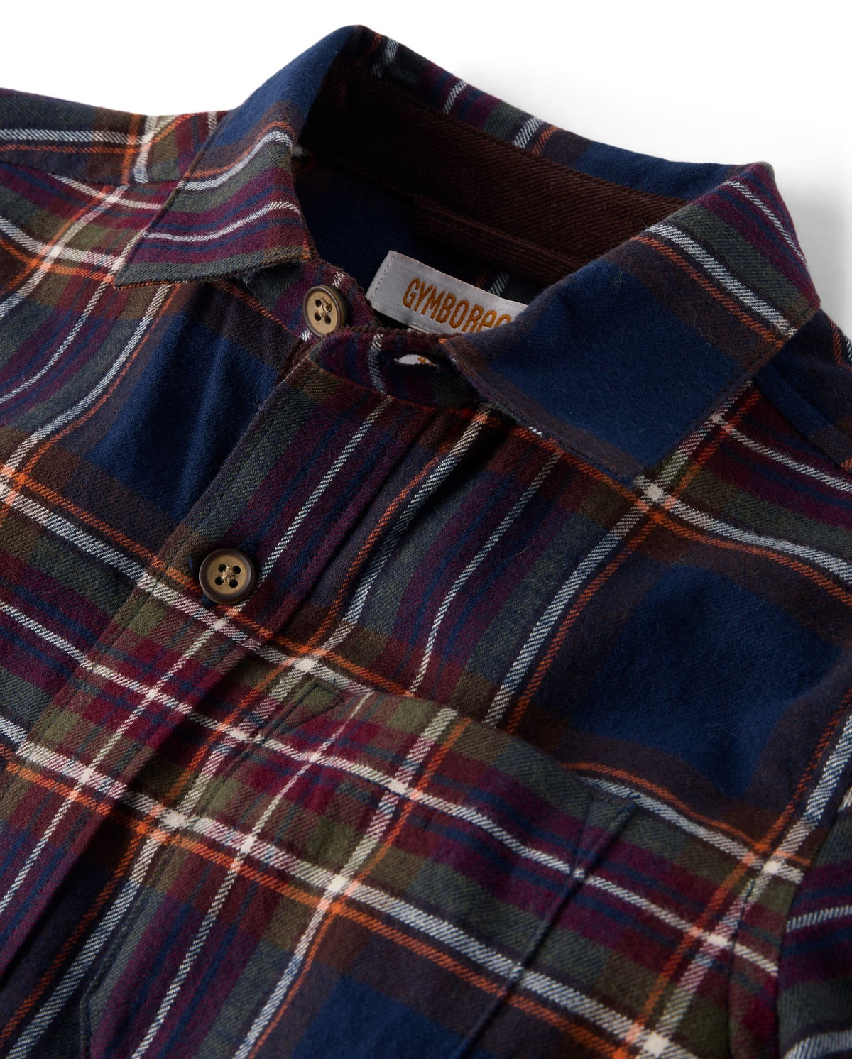Gymboree Camisa de Franela Tartán Manga Larga Azul Marino (12M - 12T)