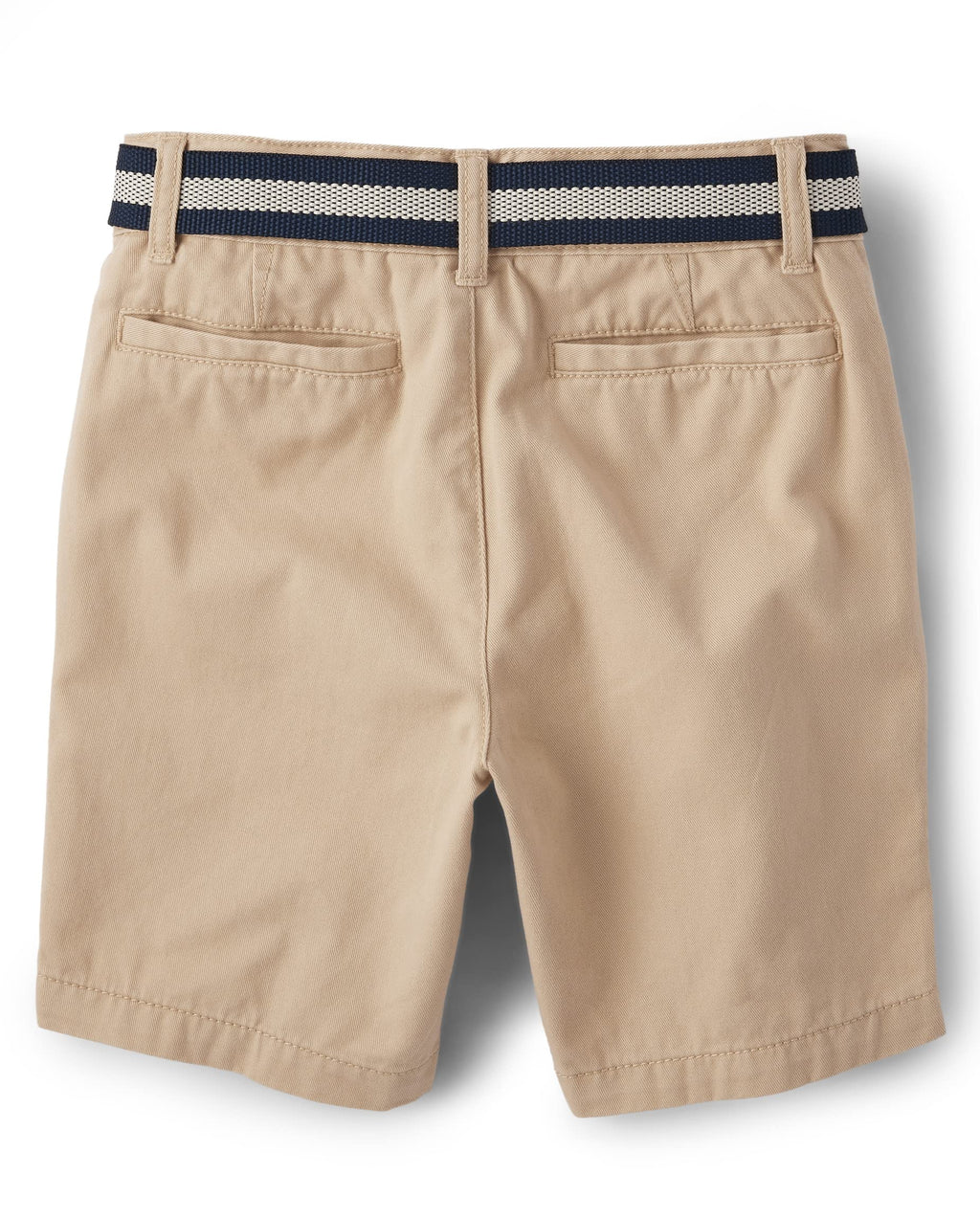 The Children's Place Short Chino Khaki con Cinturón Niño | Sarga Algodón • Botón + Cremallera