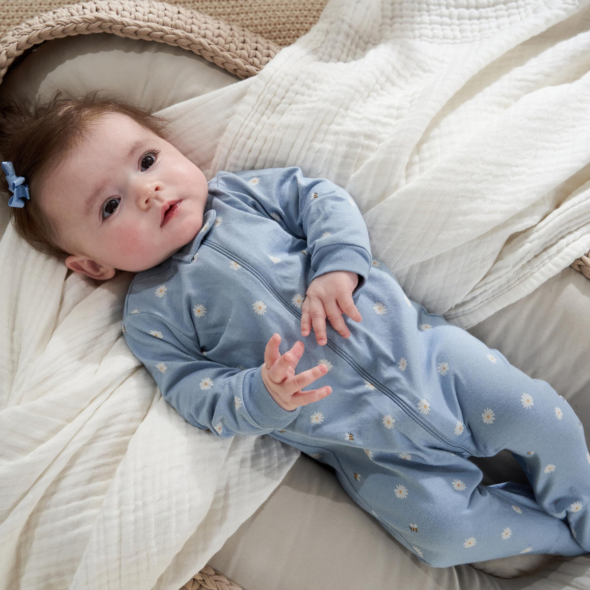 Gerber | Paquete 4 Mamelucos Sleep N' Play para Bebé Niña