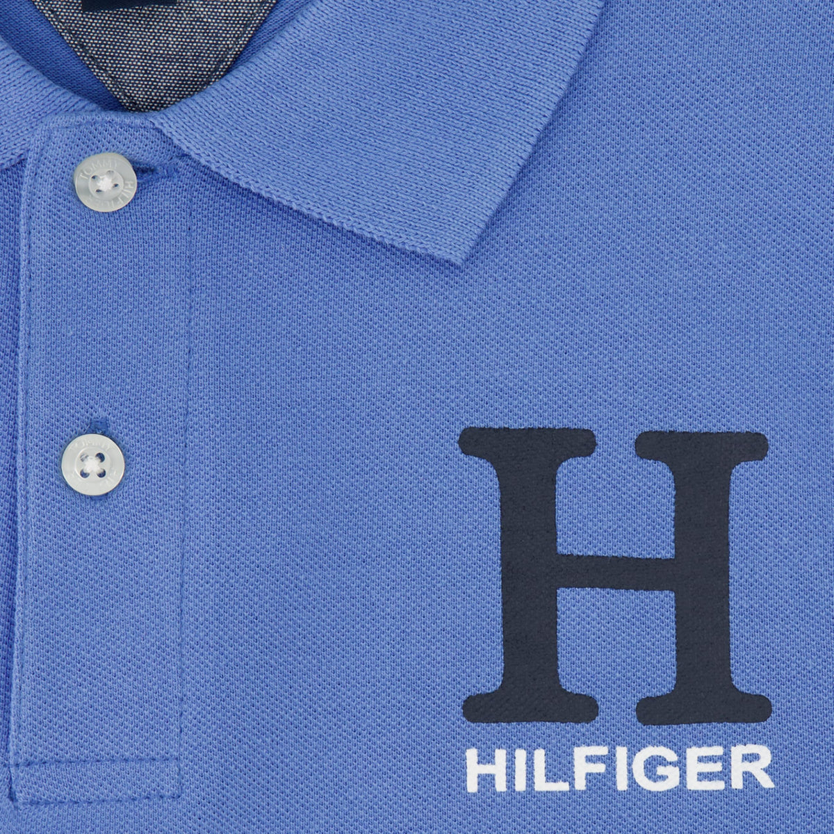Tommy Hilfiger | Polo Piqué Matt Manga Corta Azul Niño (8T - 16T)