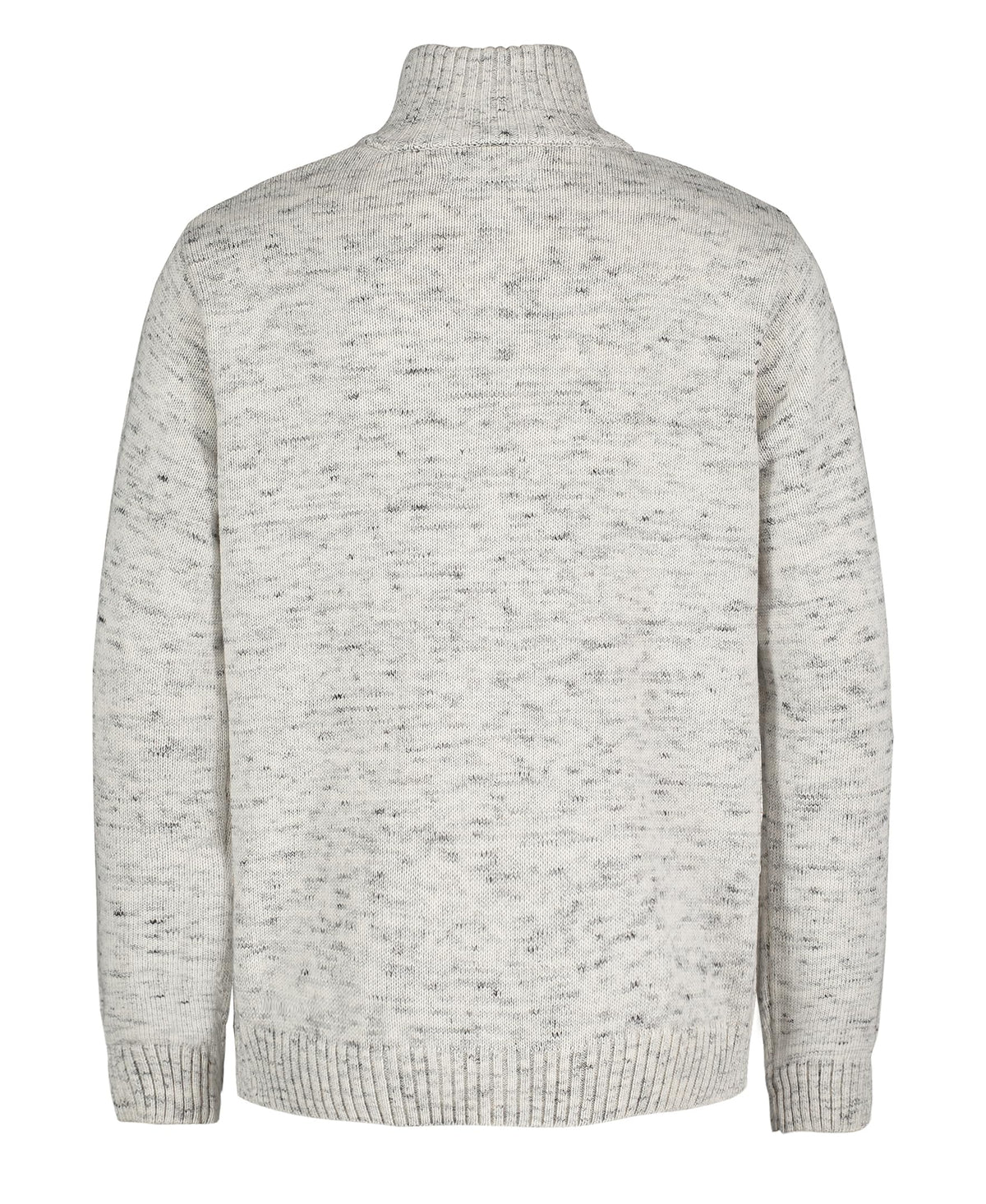 Suéter Half-Zip Calvin Klein | Gris Mélange + Logo CK | 100% Algodón | Niño (Solo 8T)