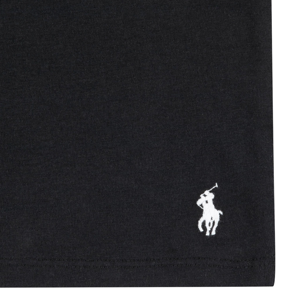 Polo Ralph Lauren | Camisetas Interior Niño Pack 3 Algodón 4D-Flex Negro Gris Manga Corta (6T - 16T)