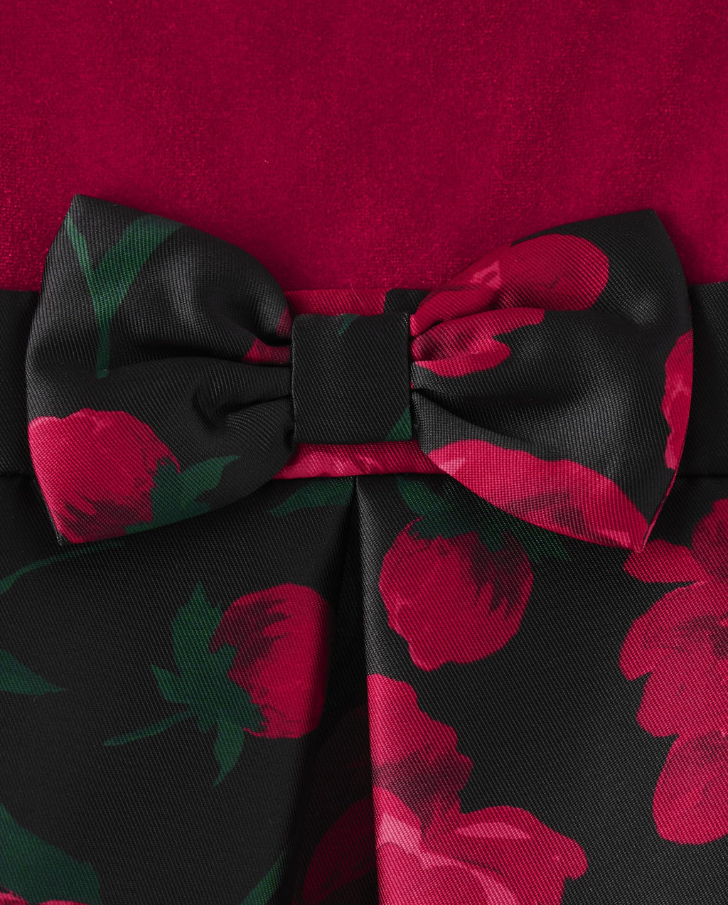 The Children's Place | Vestido Elegante Rosas Rojo y Negro Niña Pequeña