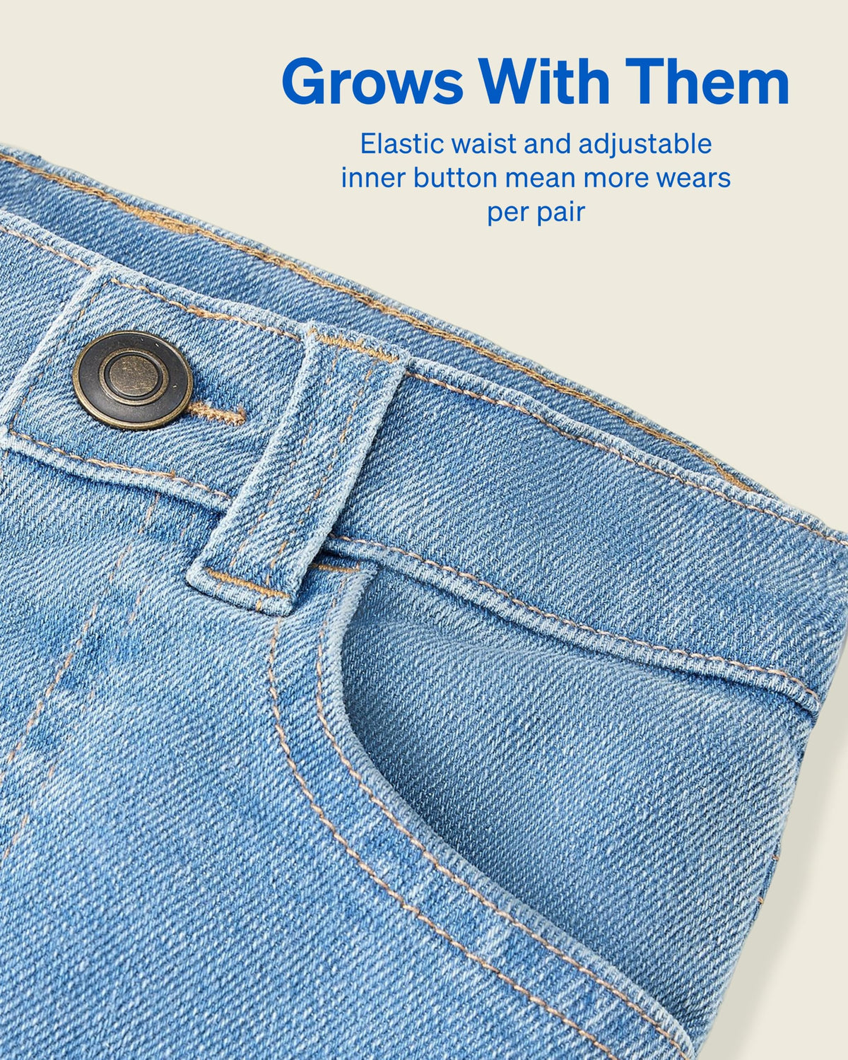 Garanimals Pack 2 Jeans Niño Unisex | Mezclilla Elástica Pierna Recta — Lavado Claro + Lavado Oscuro • Certificado OEKO-TEX
