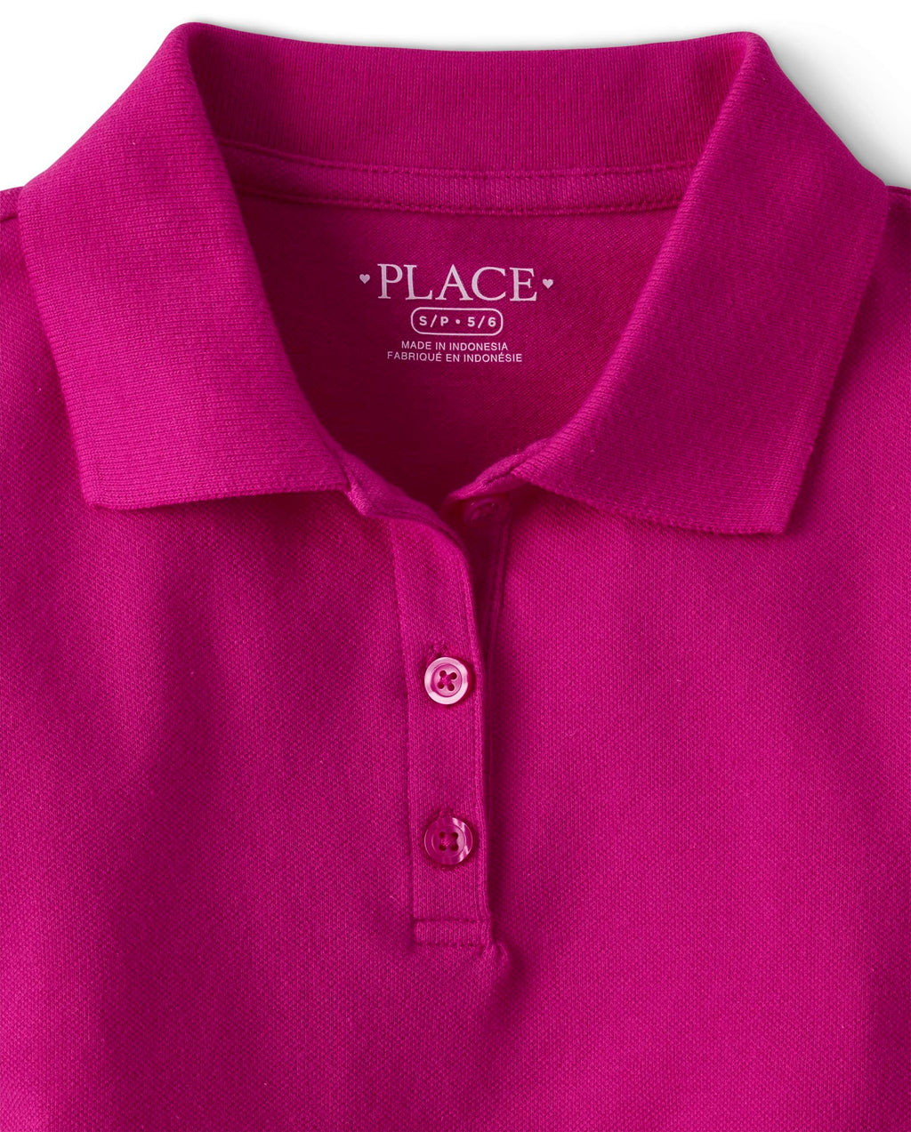 The Children's Place Pack x3 Polos Piqué Niña | Fucsia + Lila + Rosa • Manga Corta