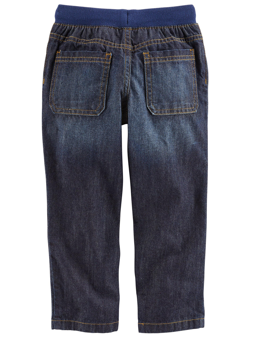 Simple Joys by Carter's Pack 2 Jeans Pull-On Niño | Mezclilla Cónica Relajada — Azul Navy + Gris • Cintura Elástica con Cordón