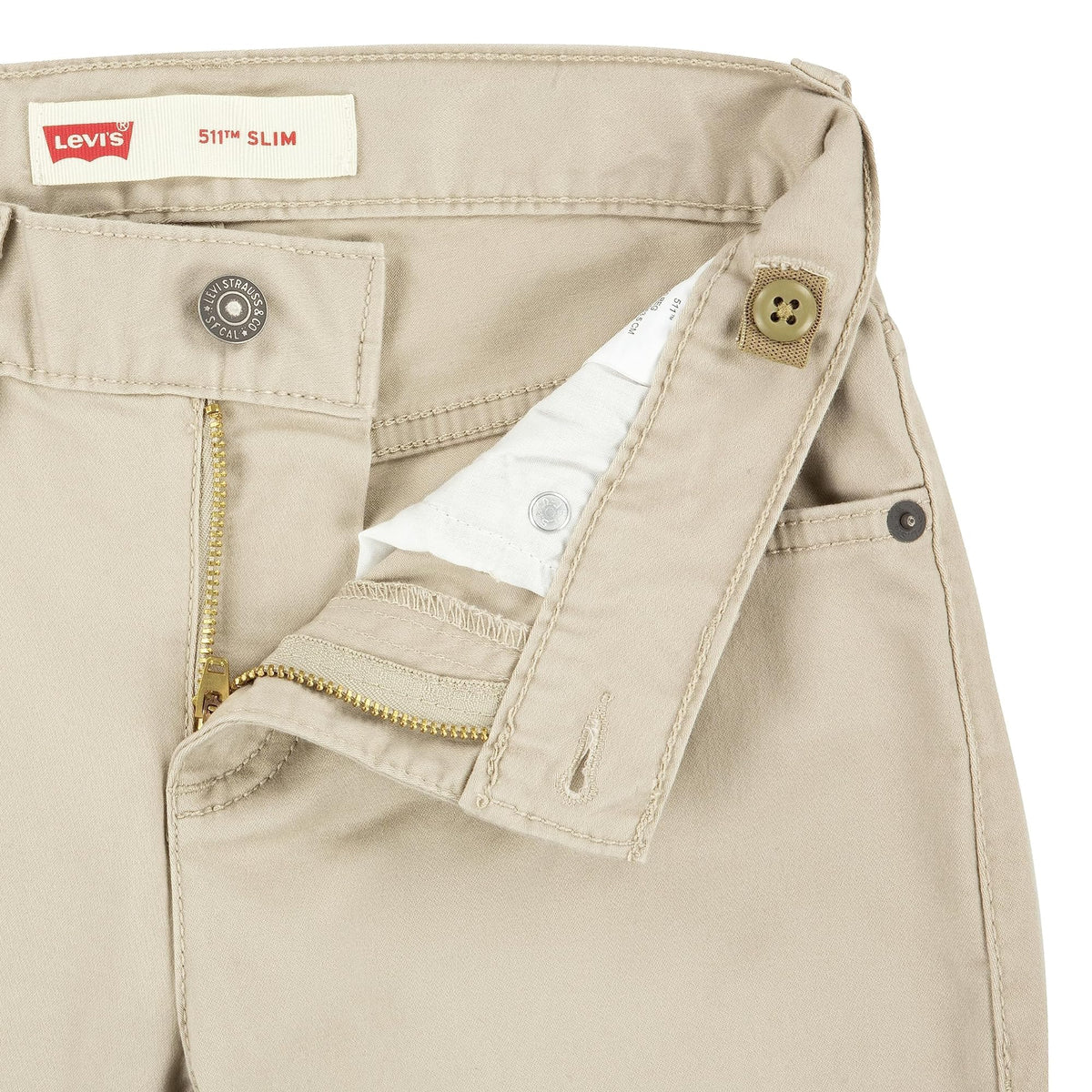 Levi's Pantalón 511 Slim Niño | Beige/Plaza Taupe