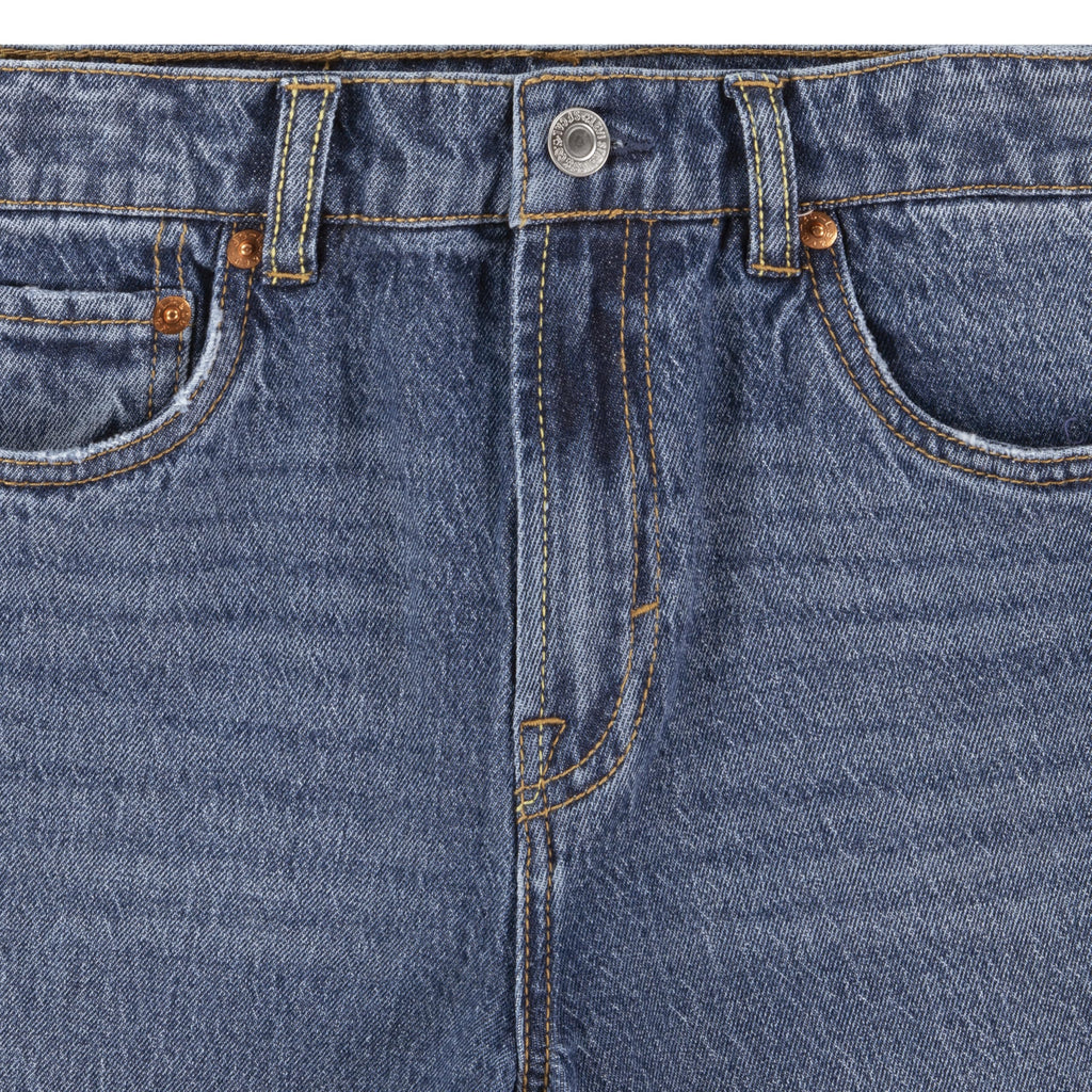 Jean Wide Leg Tiro Alto Levi's | Pacific Highway + Costuras Doradas + Parche Cuero Icónico | Niña (7T - 16T)