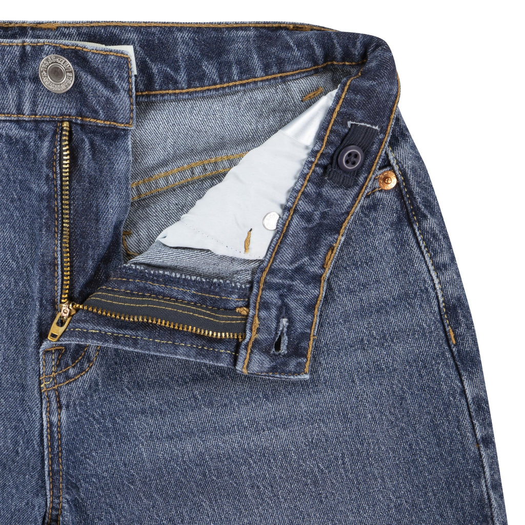 Jean Wide Leg Tiro Alto Levi's | Pacific Highway + Costuras Doradas + Parche Cuero Icónico | Niña (7T - 16T)