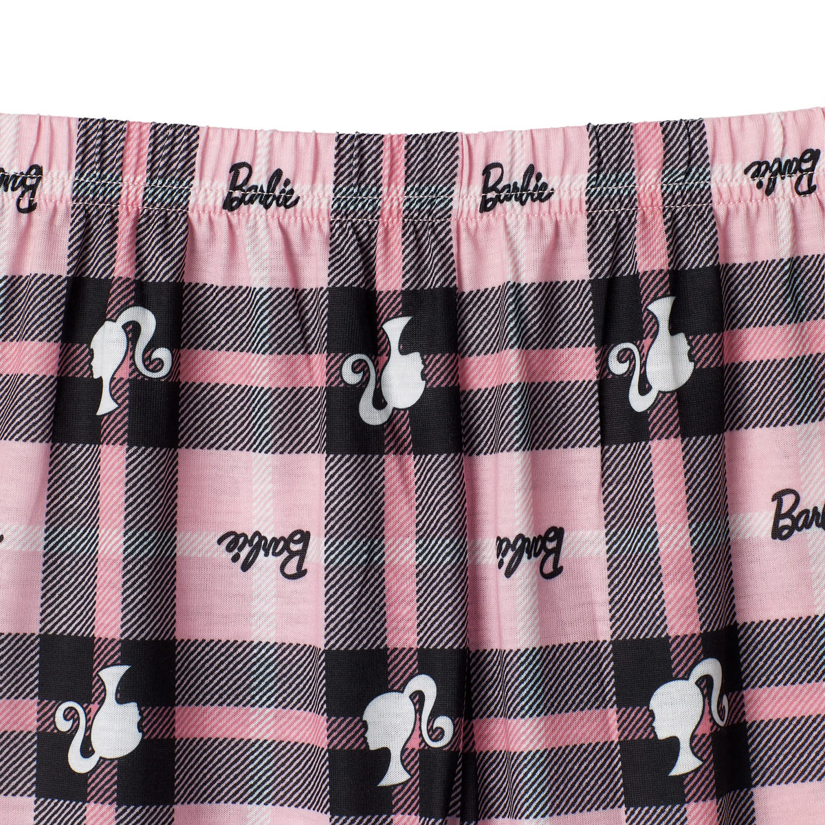 Set Pijama 4 Piezas Barbie Oficial Together We Shine | 2 Camisas + 2 Pantalones + 100% Poliéster | Niña Negro Rosa (4T - 10T)
