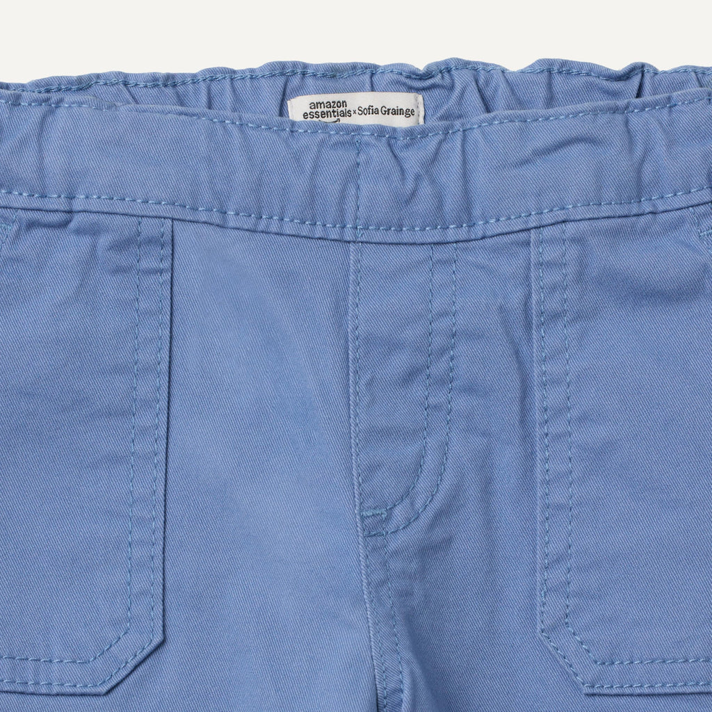 Amazon Essentials x Sofia Grainge Pantalón Chino Bebé/Niño | Azul Acero/Slate • Stretch • Cintura Elástica • Bolsillos