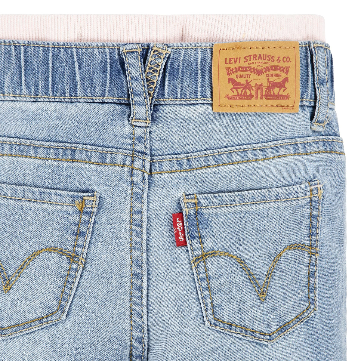 Levi's | Jeans Slim Denim Azul Claro Lavado Cielo Vintage Cintura Elástica Bebé Niño (3M - 4T)