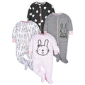 Gerber | Paquete 4 Mamelucos Sleep N' Play para Bebé Niña