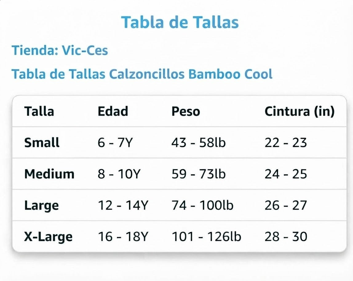 Bamboo Cool | Bóxers Niño Pack 6 Viscosa Bambú Transpirables (6T - 18T)