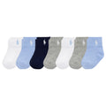 Polo Ralph Lauren | Calcetines Bebé Niño Pack 7 Algodón Pony Bordado Stay-Up Caja Regalo Azul Gris Marino Blanco 0-6 Meses