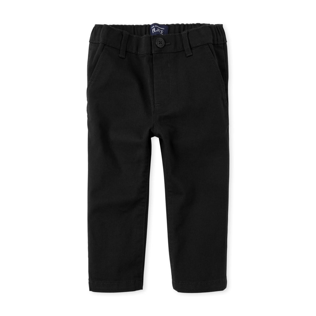 The Children's Place | Pantalón Chino Elástico Ajustado Negro Bebé Niño (6M - 5T)
