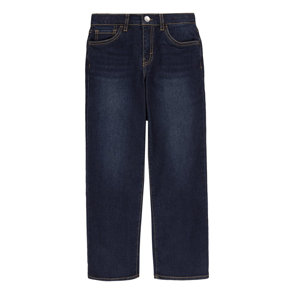 Jean Straight Cropped Levi's | Índigo Oscuro Dark Wash + Costuras Doradas Gruesas + Arcuata | Niña (4T - 16T)