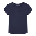 Tommy Hilfiger | Camiseta Manga Corta Logo Clásico Azul Marino Niña (7T - 16T)