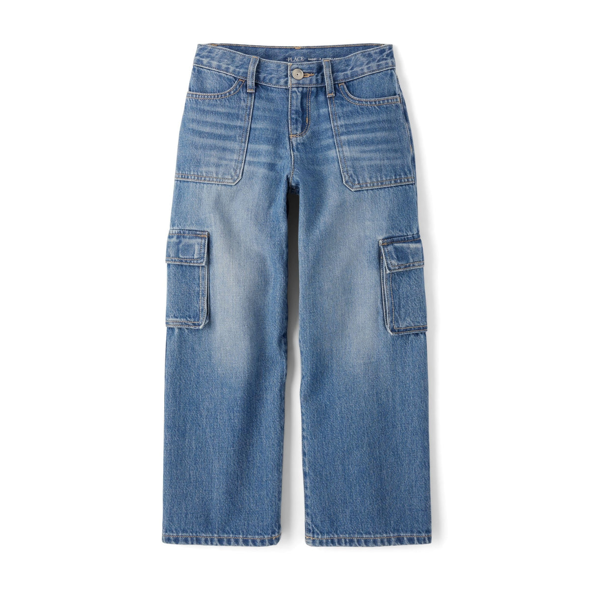 Jean Cargo Baggy The Children's Place | Orchard Wash + Bolsillos Cargo Amplios + Ajuste Holgado | Niña (4T - 16T)