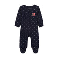 Mono con Pies Manga Larga Tommy Hilfiger | Estampado Logo Allover | Azul Navy (0M - 9M)