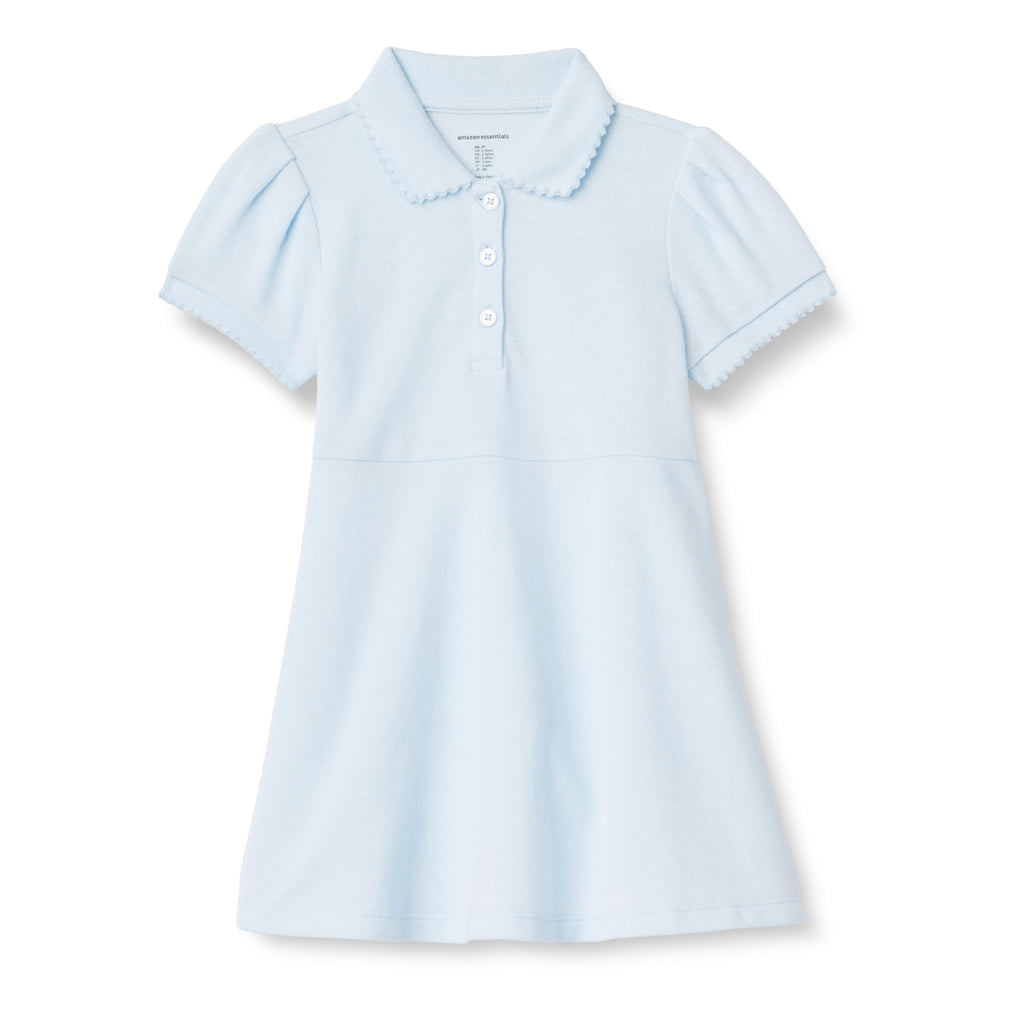 Amazon Essentials Vestido Polo Piqué Niña | Azul Claro