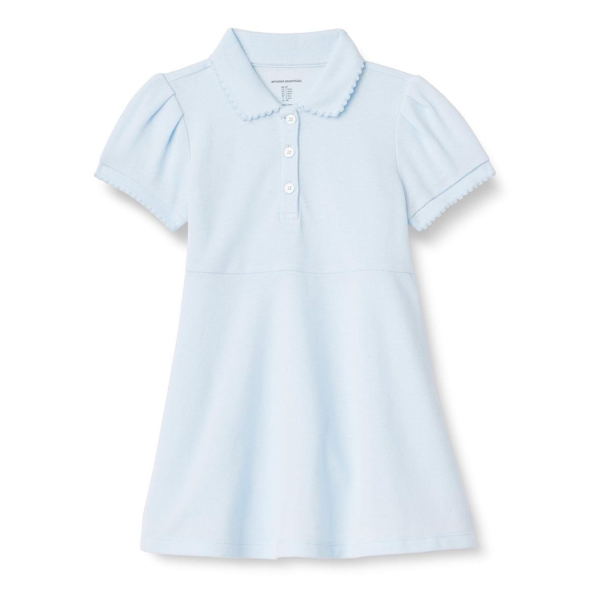 Amazon Essentials Vestido Polo Piqué Niña | Azul Claro