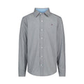 Tommy Hilfiger | Camisa Casual Manga Larga Sólida Gris Niño  (8T - 16T)