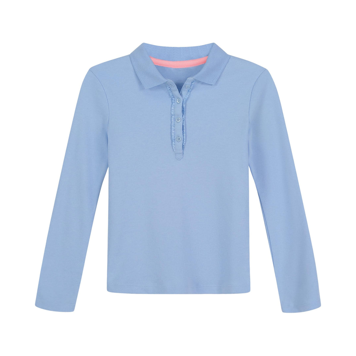 Nautica Polo Niña | Azul Celeste • Manga Larga con Volantes
