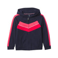 Chaqueta Legacy Full-Zip Tommy Hilfiger | Navy + Chevron Rosa/Rojo + Rayas Manga + Bandera TH | Niña (12T - 16T)