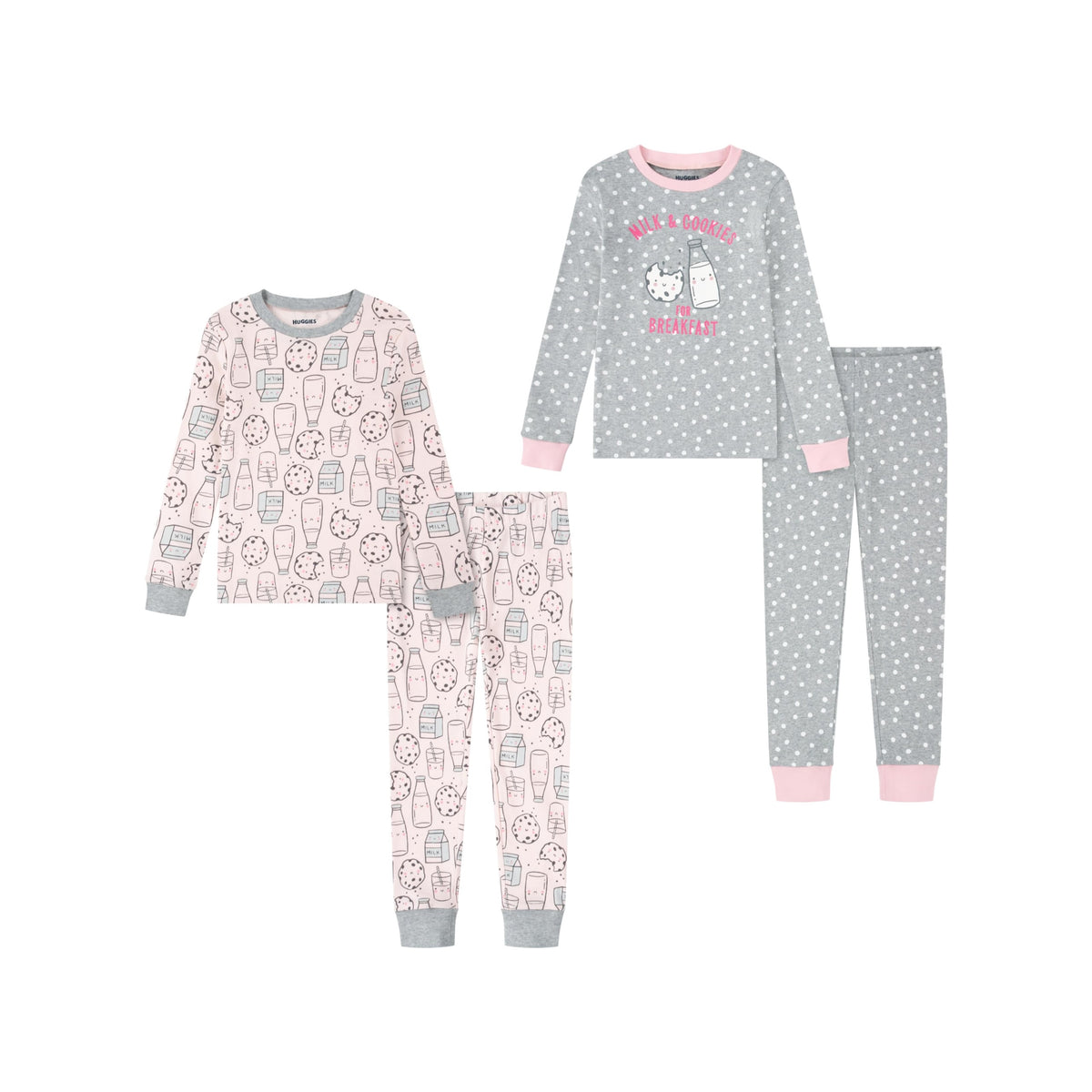 Huggies Conjunto de Pijama 4 Piezas “Milk & Cookies for Breakfast” (12M - 5T)