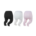 Pack 3 Leotardos con Pies Zando | Espacio para Pañal + Algodón Premium + Negro Blanco Rosa | Bebé Niña 0-4T