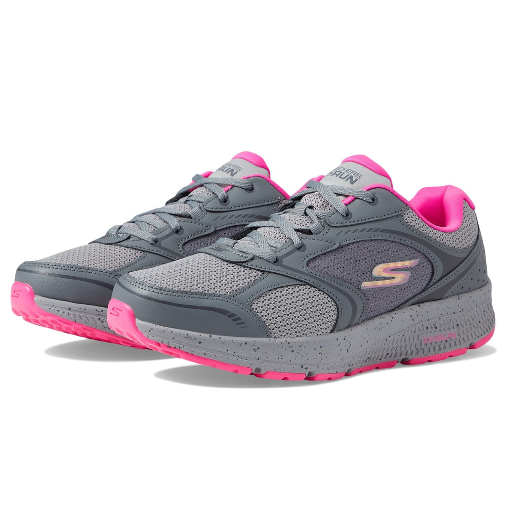 Skechers - Tenis Deportivos Go Run Consistent - Vivid Horizon con Amortiguación (Gris/Rosa)  (Talla Adulta 35 - 41)
