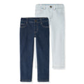 Garanimals Pack 2 Jeans Bebé Unisex | Mezclilla Elástica Pierna Recta — Lavado Oscuro + Lavado Claro • Certificado OEKO-TEX