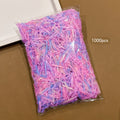 Paquete de 1,000 Ligas Pequeñas Desechables para el Cabello en Tonos Pastel (Rosa y Lila)