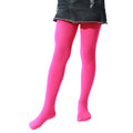 Mallas Nina 1 Par Opaco Ultra Suave Sin Costuras Nailon Elastano Rosa Fucsia Neon Baile (2 - 10T)