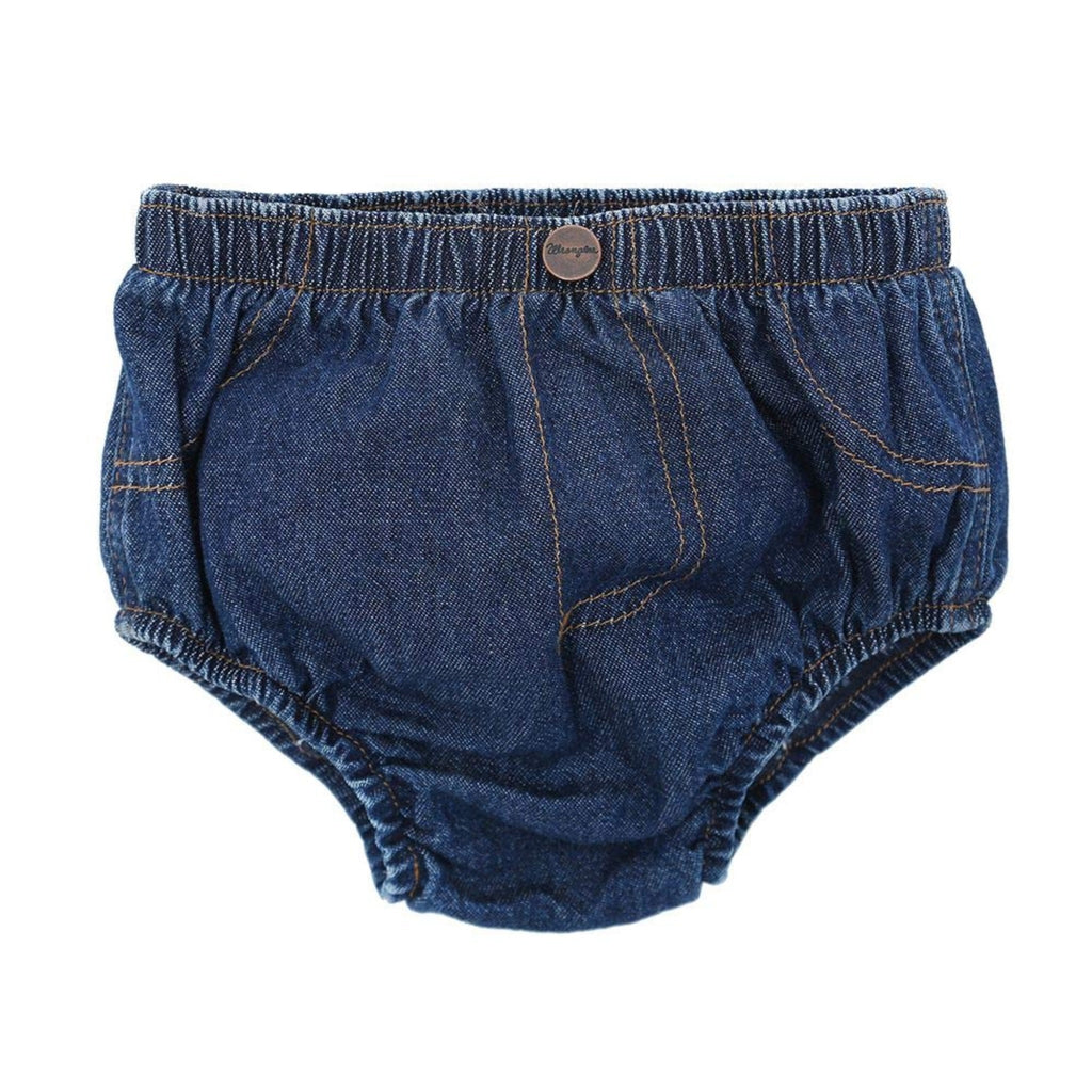 Wrangler | Funda para Pañal Bebé Denim Índigo Lavado Cintura Elástica Bolsillo Trasero Estilo Vaquero 3-24 Meses