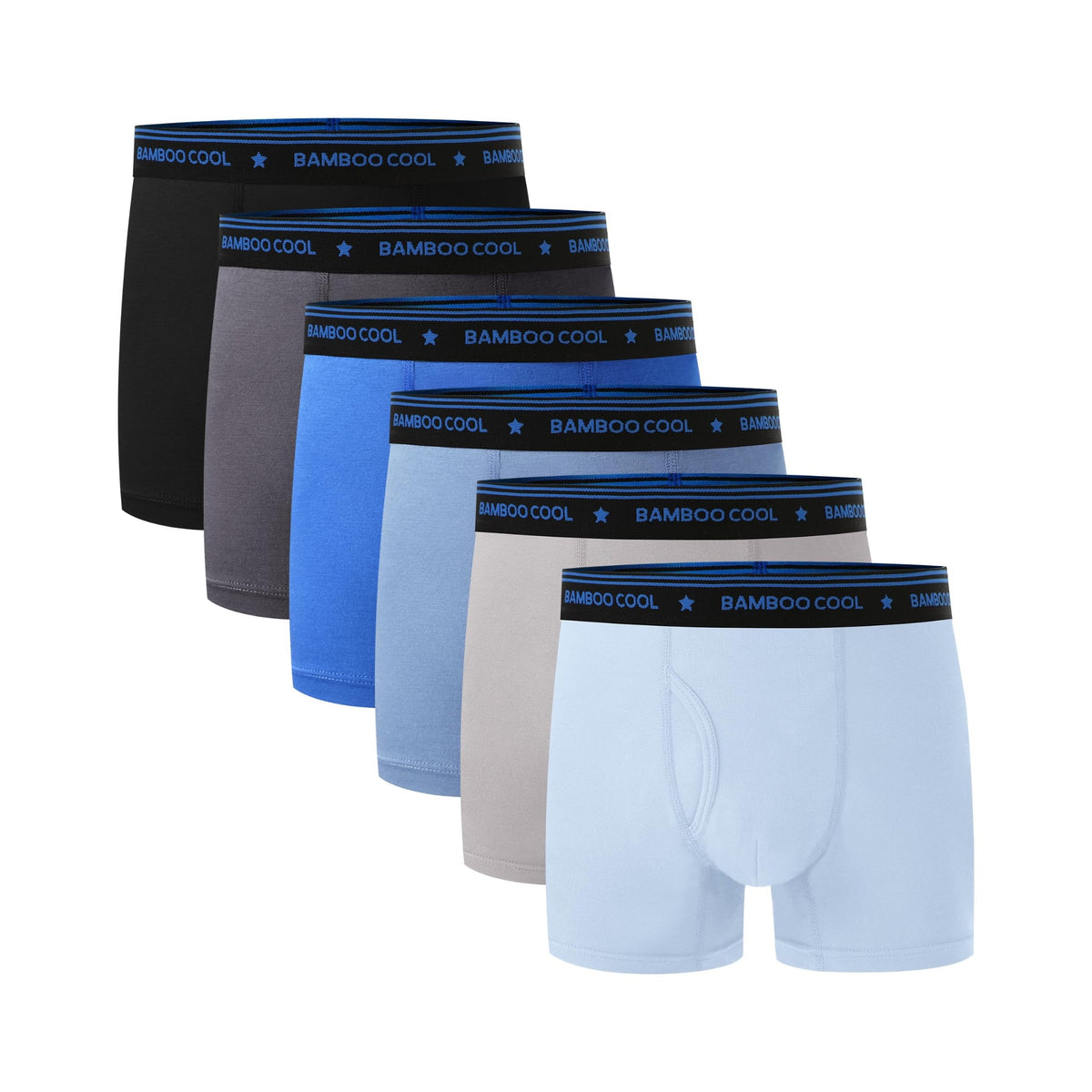 Bamboo Cool | Bóxers Niño Pack 6 Viscosa Bambú Transpirables (6T - 18T)