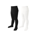 Pack 2 Mallas Punto Trenzado Cable Knit Mini Angel | Sin Costura + Algodón Peinado + Negro y Blanco | Bebé Niña 0-6 Años