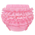 Olreco | Bloomer Bebé Niña Volantes Escalonados 100% Algodón Cintura Elástica Rosa Baby Shower Cumpleaños 0-24 Meses
