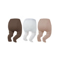 Pack 3 Leotardos con Pies Zando | Espacio para Pañal + Algodón Premium + Marrón Blanco Beige | Bebé Niña 0-4T