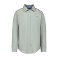 Tommy Hilfiger | Camisa Casual Manga Larga Sólida Verde Menta Niño (8T - 16T)