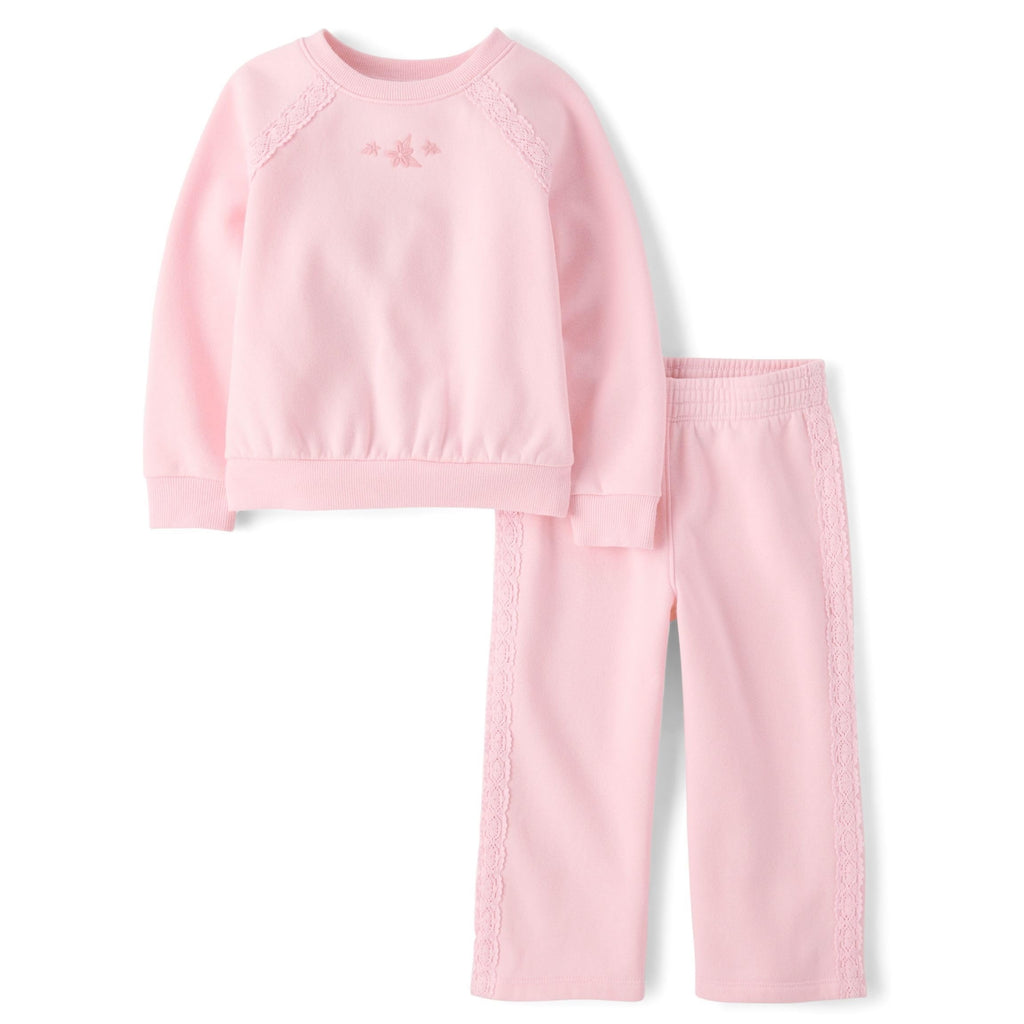 The Children's Place | Conjunto Sudadera y Pantalón Forro Polar - Rosa