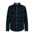 Tommy Hilfiger | Camisa Casual Manga Larga Blackwatch Verde Marino Niño (Solo 8T)