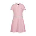 Tommy Hilfiger Vestido Camiseta Niña | Rosa + Cinta Logo Cintura • Media Cremallera