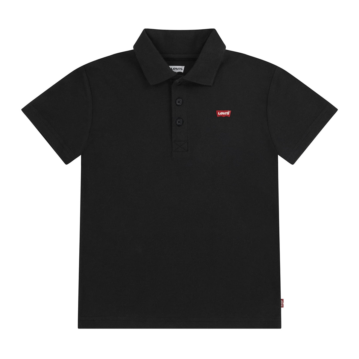 Levi's | Polo Manga Corta Sólido Negro Niño (4T - 7T)