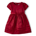 Gymboree Vestido de Fiesta Rojo Satén con Lazo para Niñas (12M - 12T)